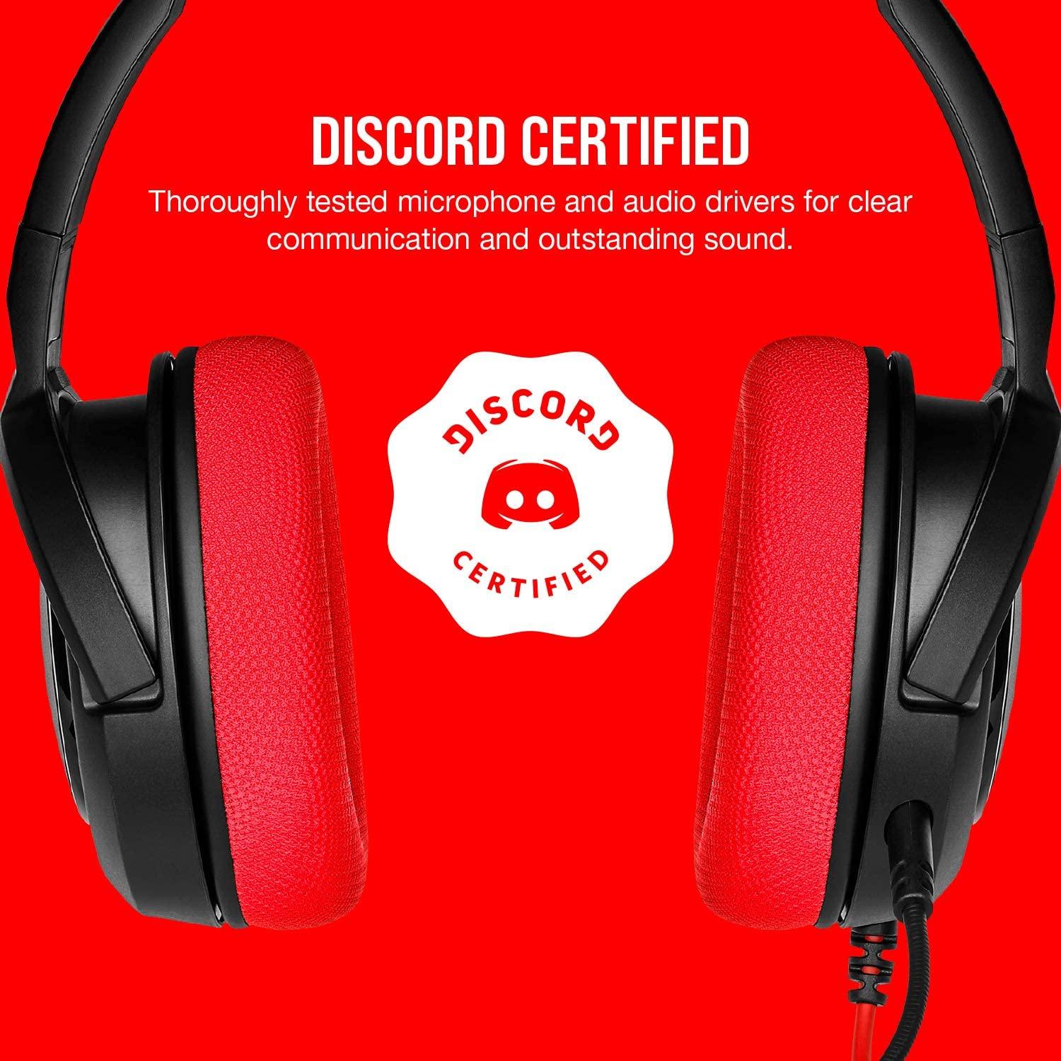 CORSAIR HS35 STEREO GAMING HEADSET (RED) - DataBlitz