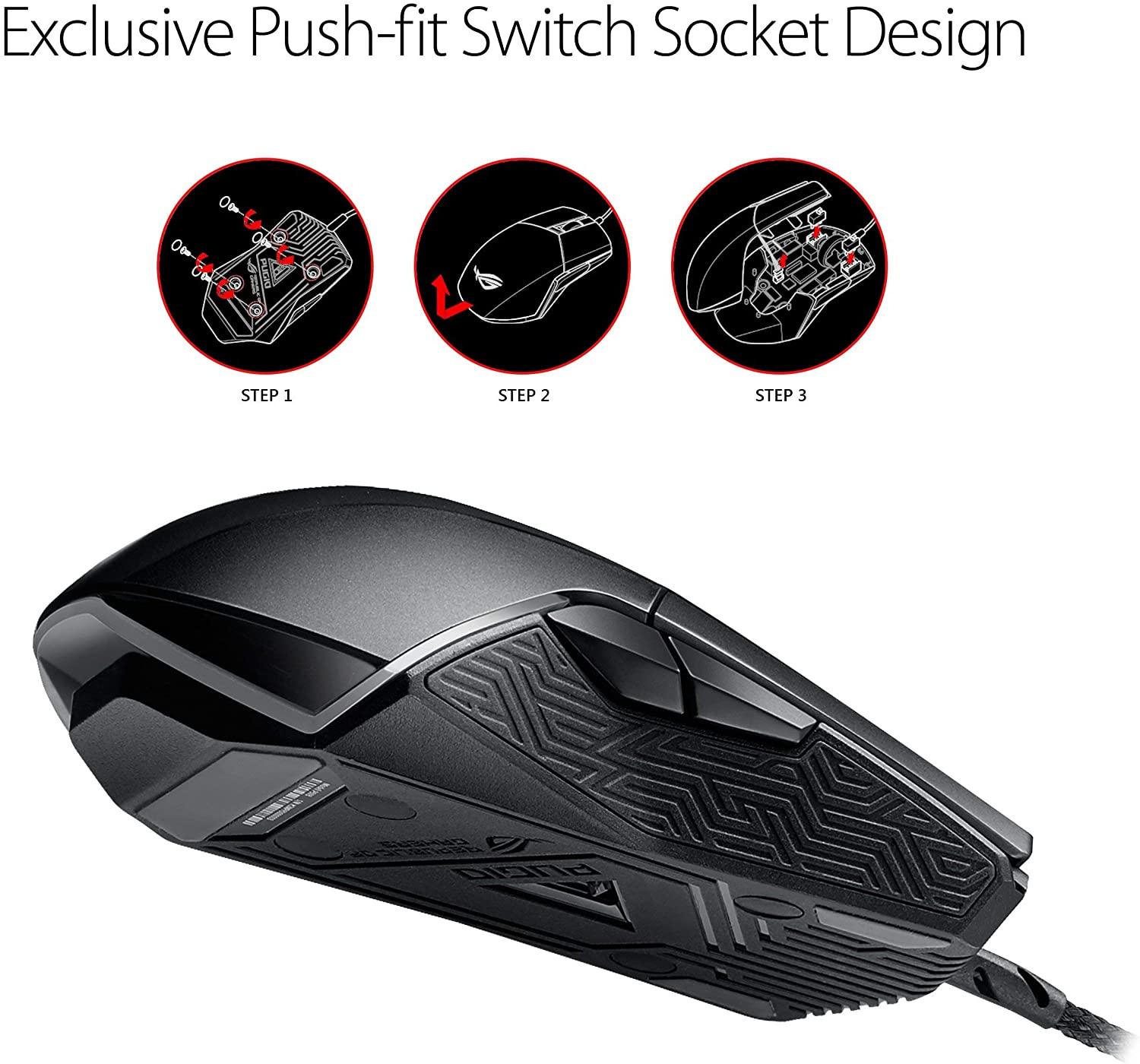 ASUS ROG PUGIO OPTICAL WIRED GAMING MOUSE - DataBlitz