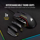 CORSAIR GAMING GLAIVE RGB PRO COMFORT FPSMOBA GAMING MOUSE WITH INTERCHANGEABLE GRIPS (ALUMINUM) - DataBlitz