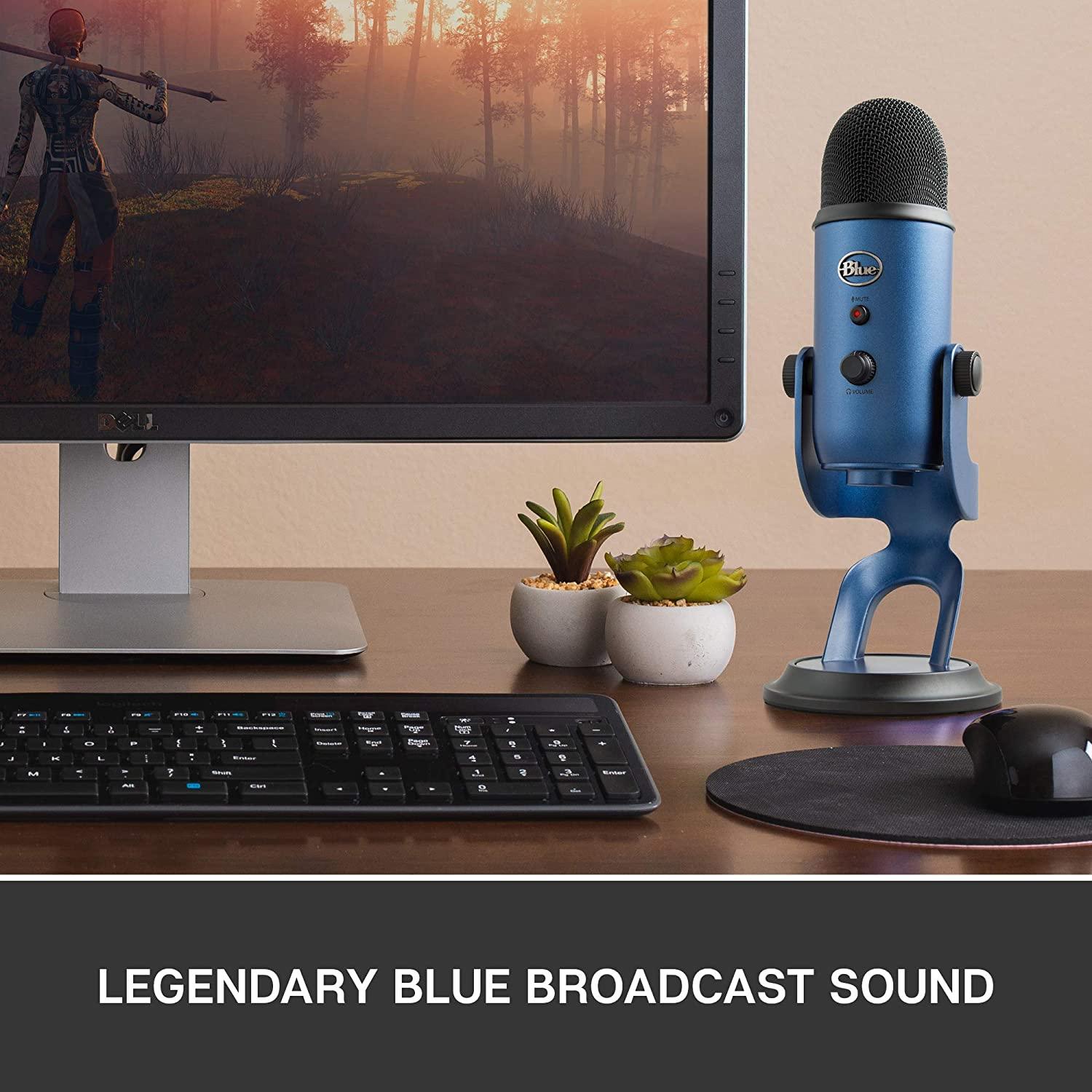 LOGITECH BLUE YETI PREMIUM MULTI-PATTERN USB MICROPHONE FOR RECORDING/STREAMING/PODCASTING/GAMING (MIDNIGHT BLUE) - DataBlitz