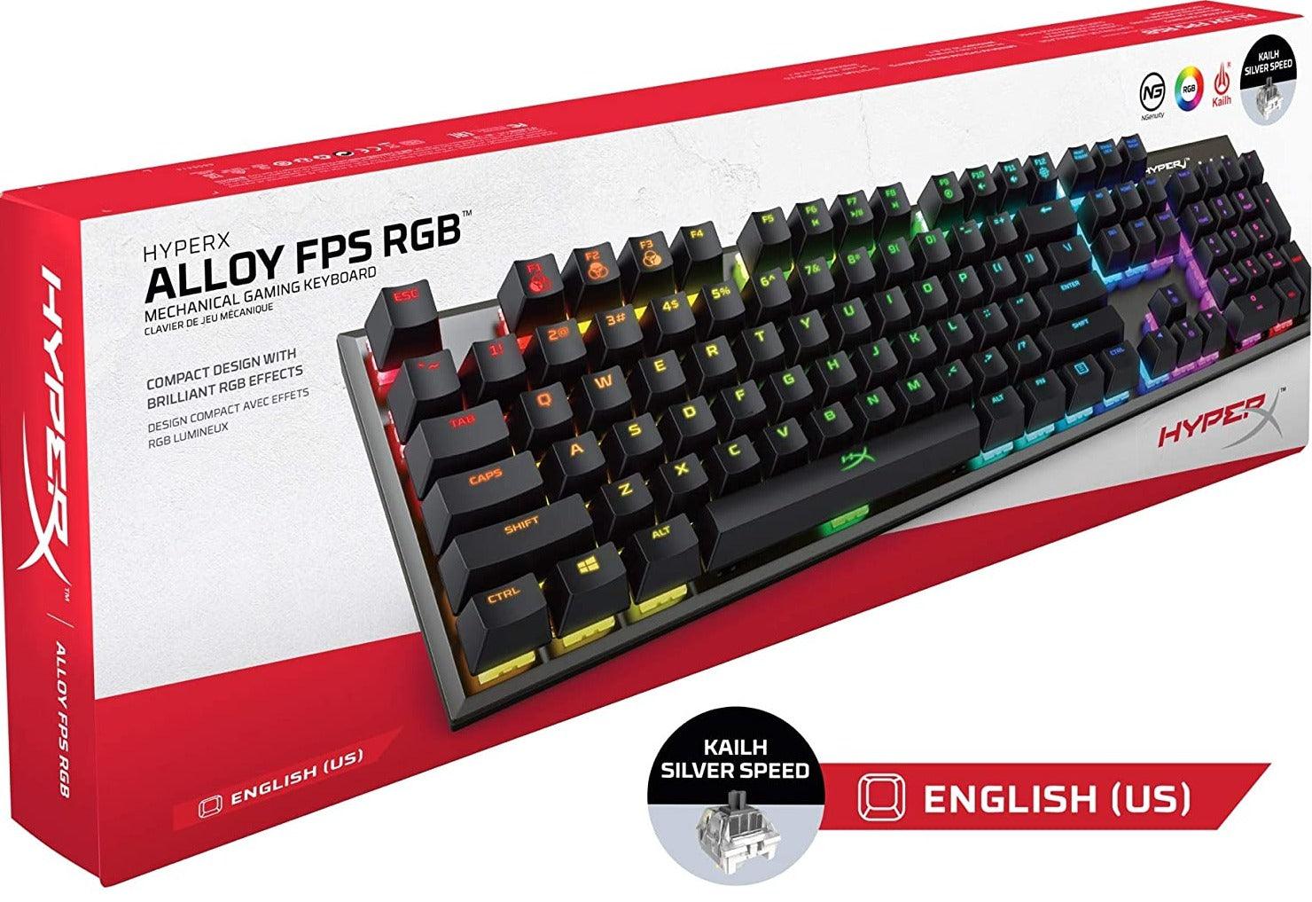 HYPERX ALLOY FPS RGB MECHANICAL GAMING KEYBOARD SPEED SILVER - DataBlitz