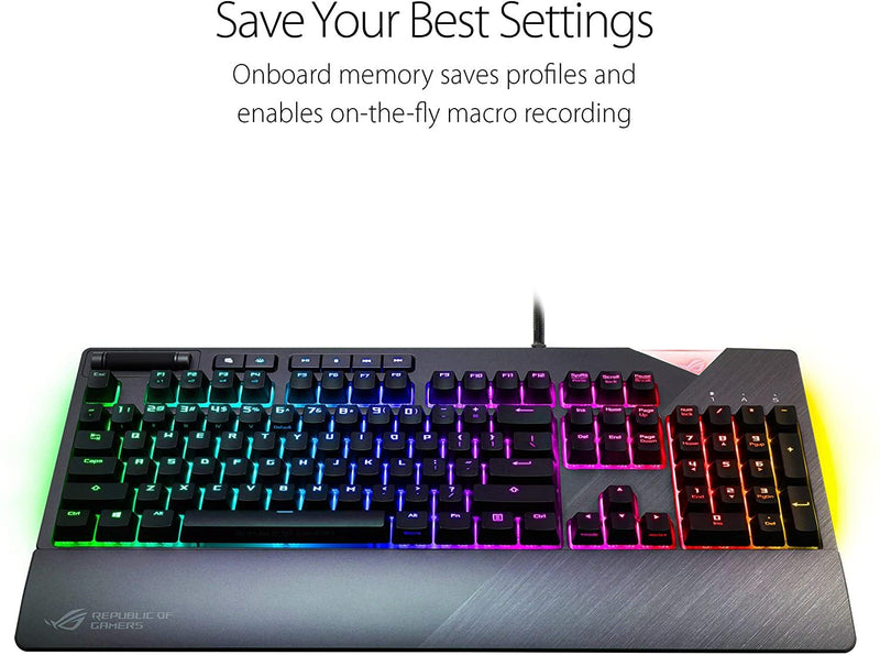 ASUS ROG STRIX FLARE XA01 MX CHERRY MECHANICAL GAMING KEYBOARD (RGB RED) - DataBlitz