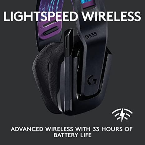 LOGITECH G535 Lightspeed Wireless Gaming Headset (Black) - DataBlitz