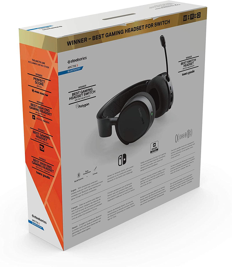 STEELSERIES ARCTIS 3 BLUETOOTH WIRED FOR GAMING BLUETOOTH FOR LIFE 2019 EDITION BLACK (PN61509) - DataBlitz
