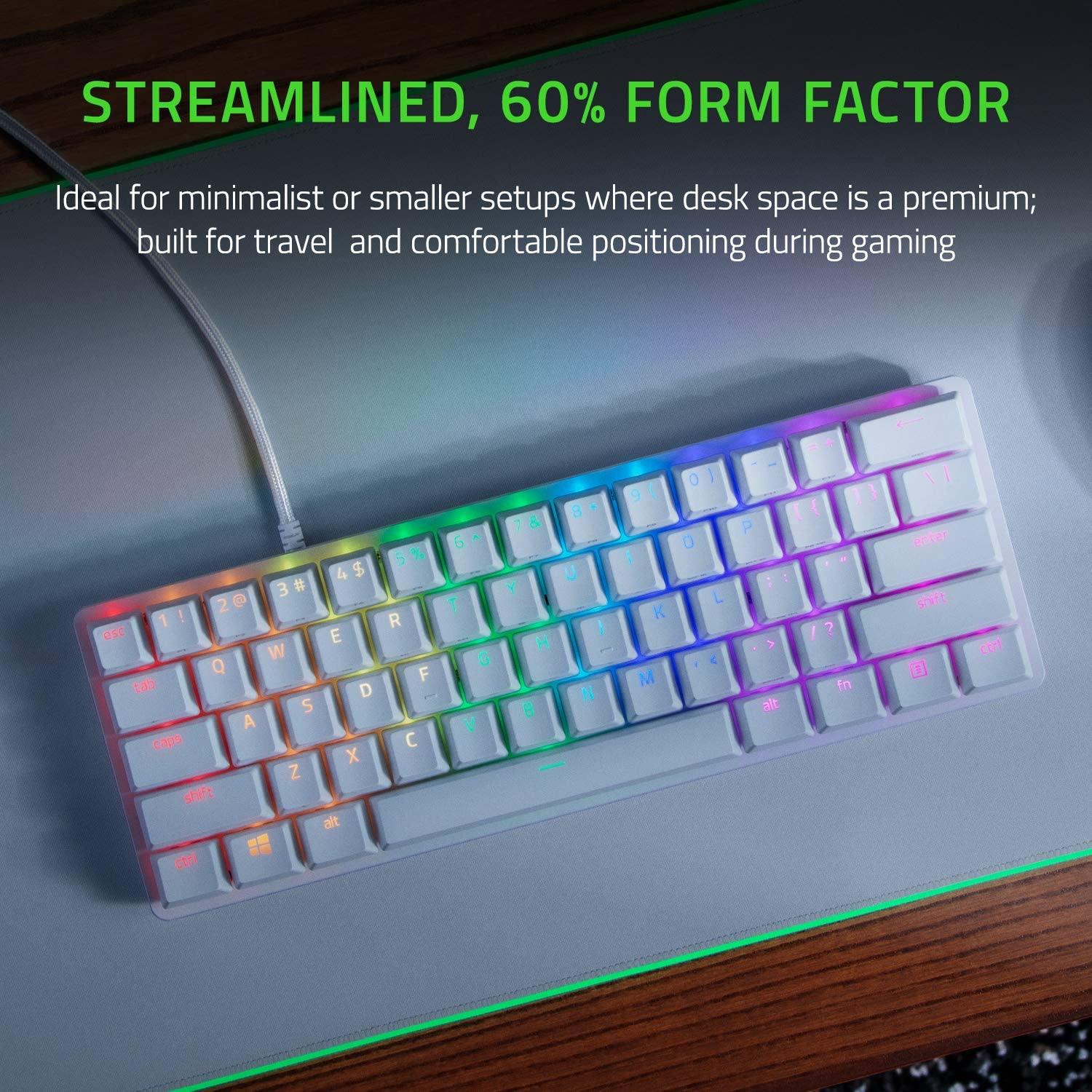 RAZER HUNTSMAN MINI OPTICAL MECHANICAL GAMING KEYBOARD (LIGHT &CLICKY) (MERCURY PURPLE SWITCHES) - DataBlitz