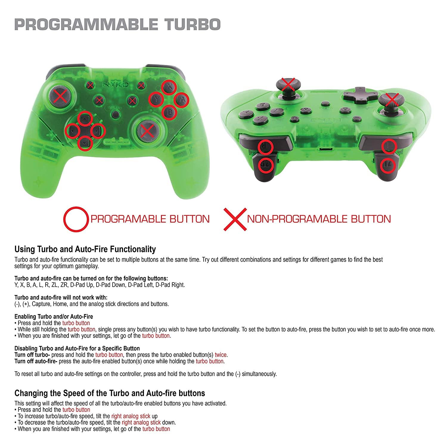 NYKO NSW WIRELESS CORE CONTROLLER TRANSLUCENT GREEN (87264-T83) - DataBlitz