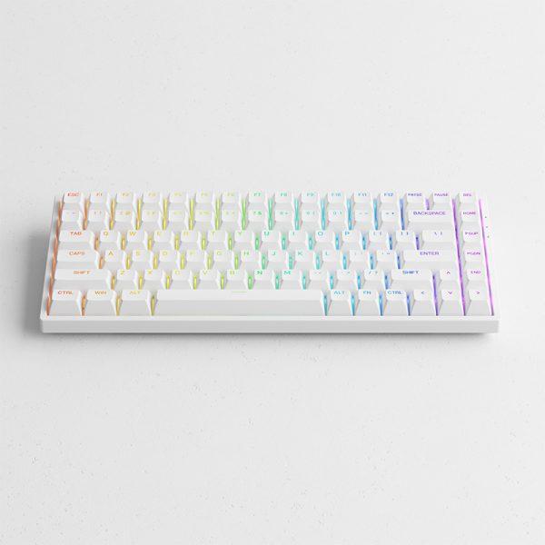 Akko 3084S Shine-Through RGB Hot-Swappable Mechanical Keyboard White (Akko CS Jelly Pink) - DataBlitz
