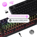 ROYAL KLUDGE RK87 TRI-MODE RGB 87 KEYS HOT SWAPPABLE MECHANICAL KEYBOARD BLACK (RED SWITCH) - DataBlitz