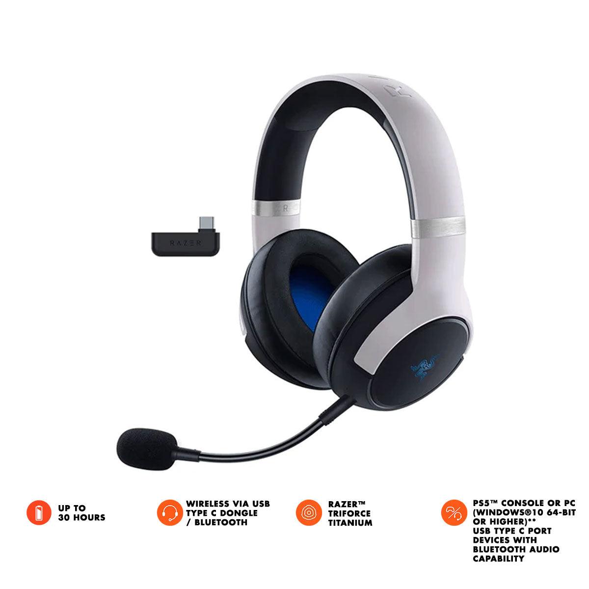 Razer Kaira Pro Hyperspeed Wireless Multi-Platform Gaming Headset With Haptics For PS5 - DataBlitz