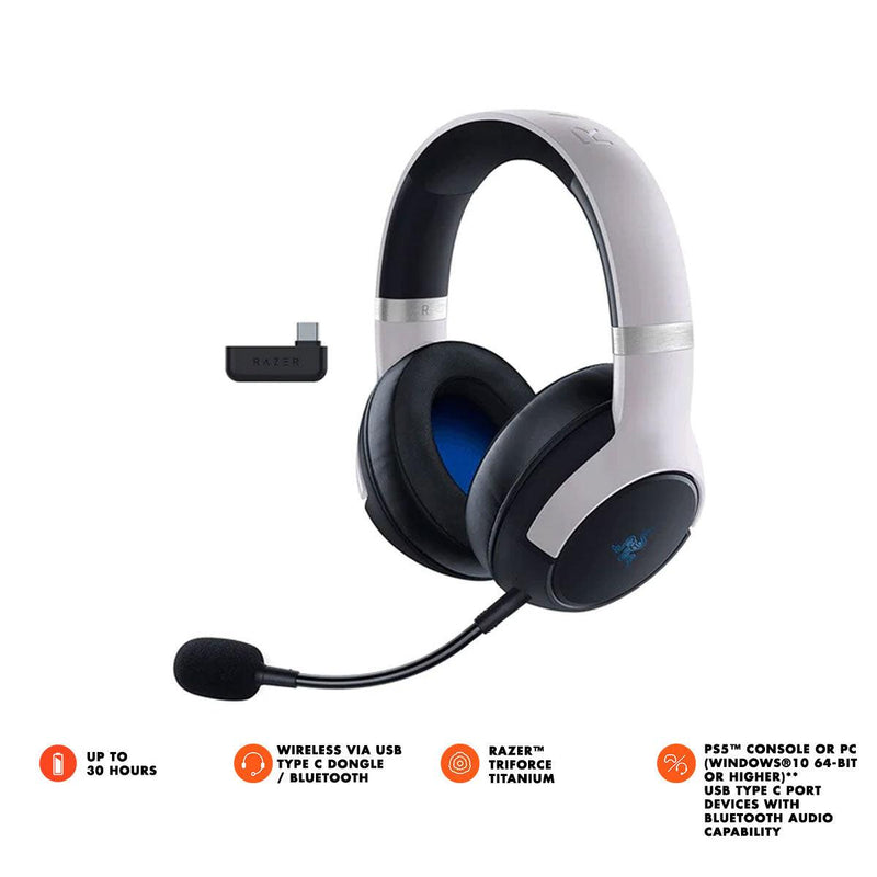 Razer Kaira Pro Hyperspeed Wireless Multi-Platform Gaming Headset With Haptics For PS5 - DataBlitz