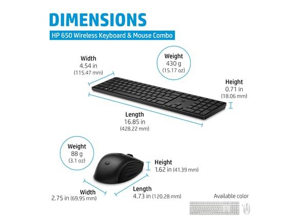 HP 650 Wireless Keyboard & Mouse Combo (Black) (4R013AA) - DataBlitz