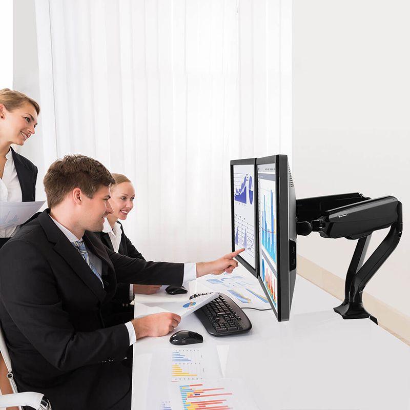 FLEXISPOT DUAL DESKTOP MONITOR MOUNT 10-27 INCHES (F7DB) - DataBlitz