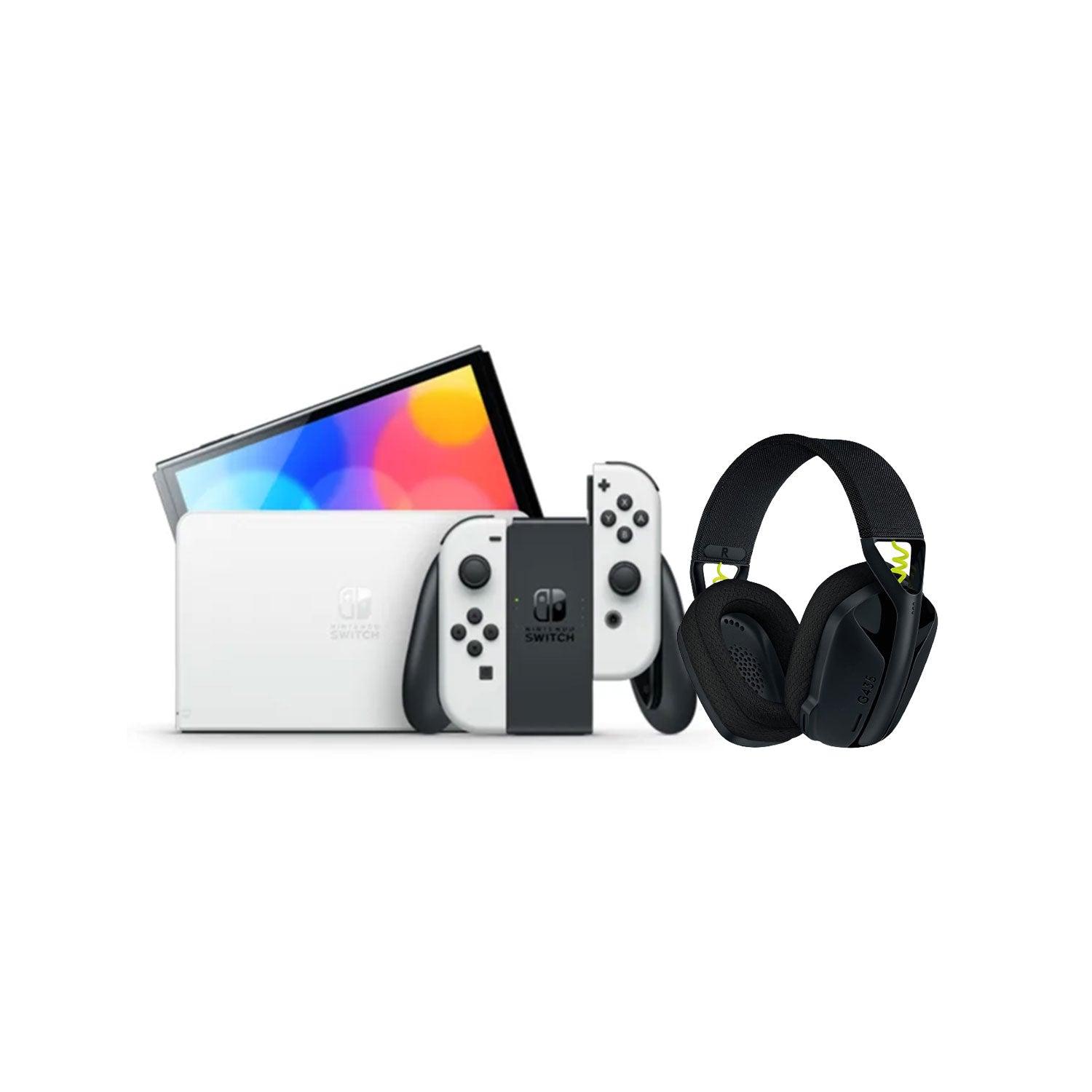 LOGITECH G435 LIGHTSPEED WIRELESS GAMING HEADSET (BLACK) + NINTENDO SWITCH CONSOLE (Lite, Refresh, OLED) - DataBlitz
