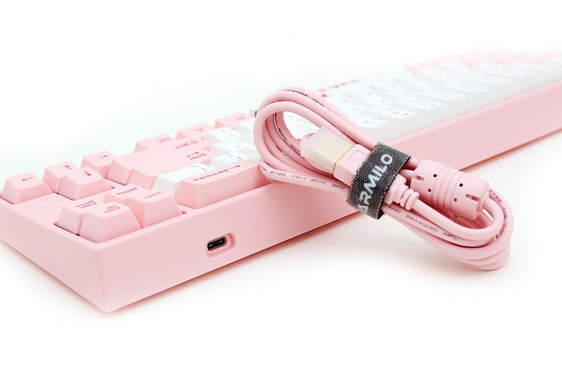 DUCKY MIYA PRO SAKURA PINK LED PBT MECHANICAL KEYBOARD CHERRY MX RED (MY68NR1P/PP88V) - DataBlitz