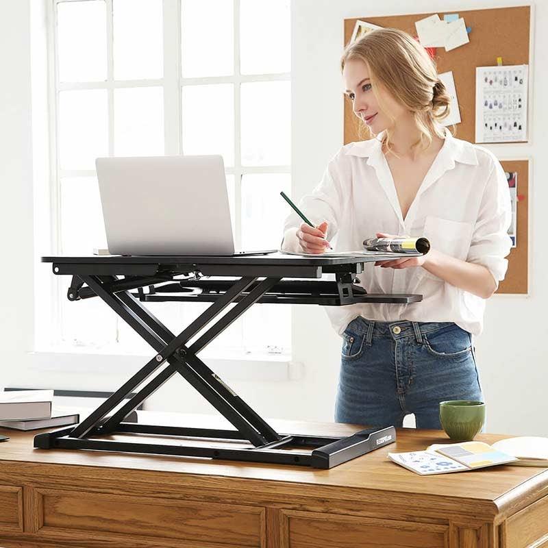 FLEXISPOT STANDING DESK CONVERTER 28-INCHES (M6-BLACK) - DataBlitz