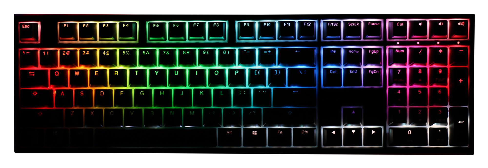 DUCKY ONE 2 RGB LED DOUBLE SHOT PBT MECHANICAL KEYBOARD CHERRY MX RED (DKON1808ST-RUSPDAZT1) - DataBlitz