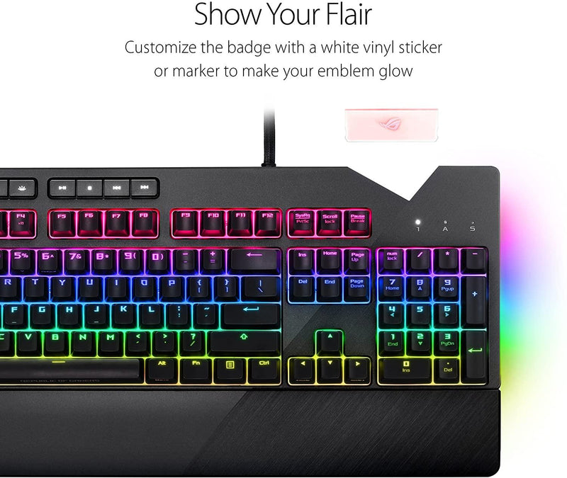 ASUS ROG STRIX FLARE XA01 MX CHERRY MECHANICAL GAMING KEYBOARD (RGB RED) - DataBlitz