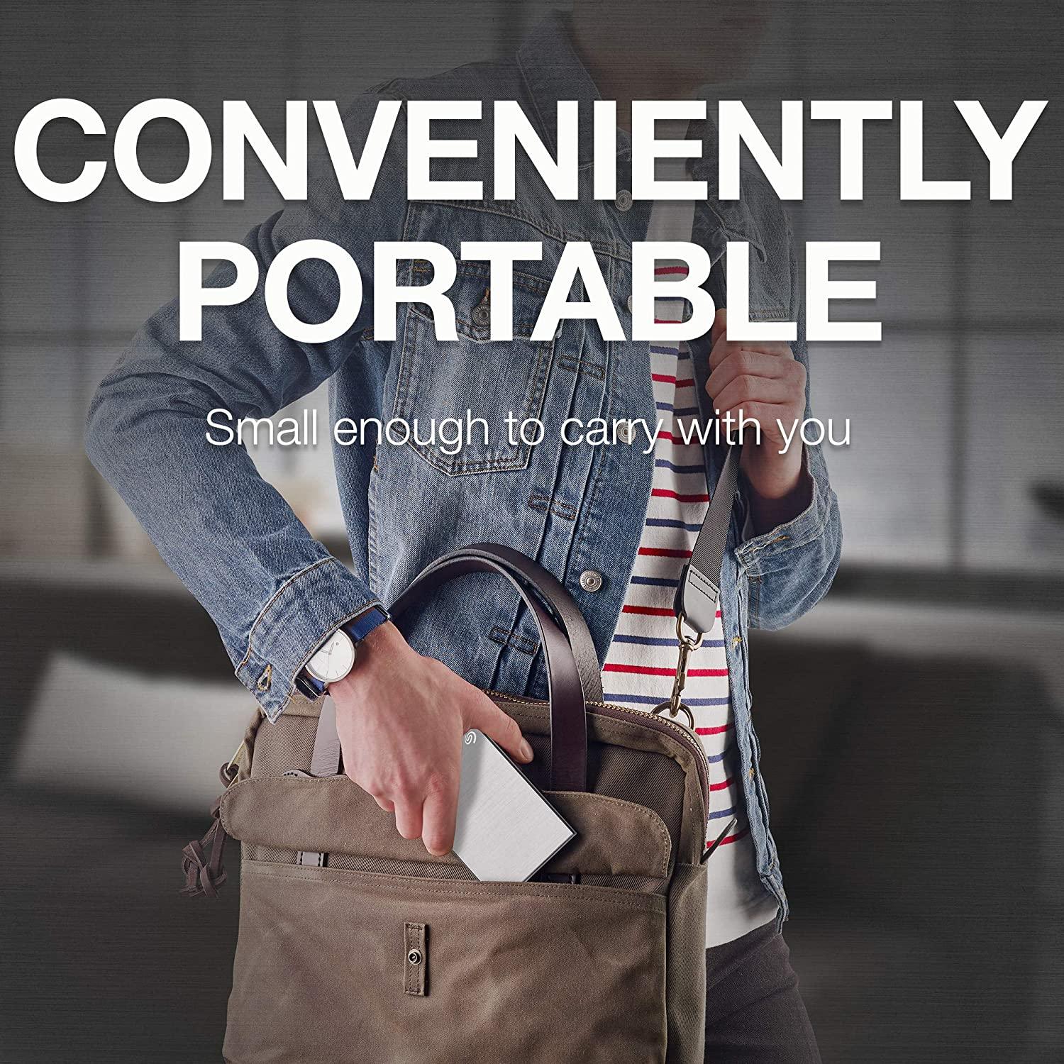 SEAGATE ONE TOUCH 1TB PORTABLE HDD WITH PASSWORD PROTECTION (SILVER) - DataBlitz