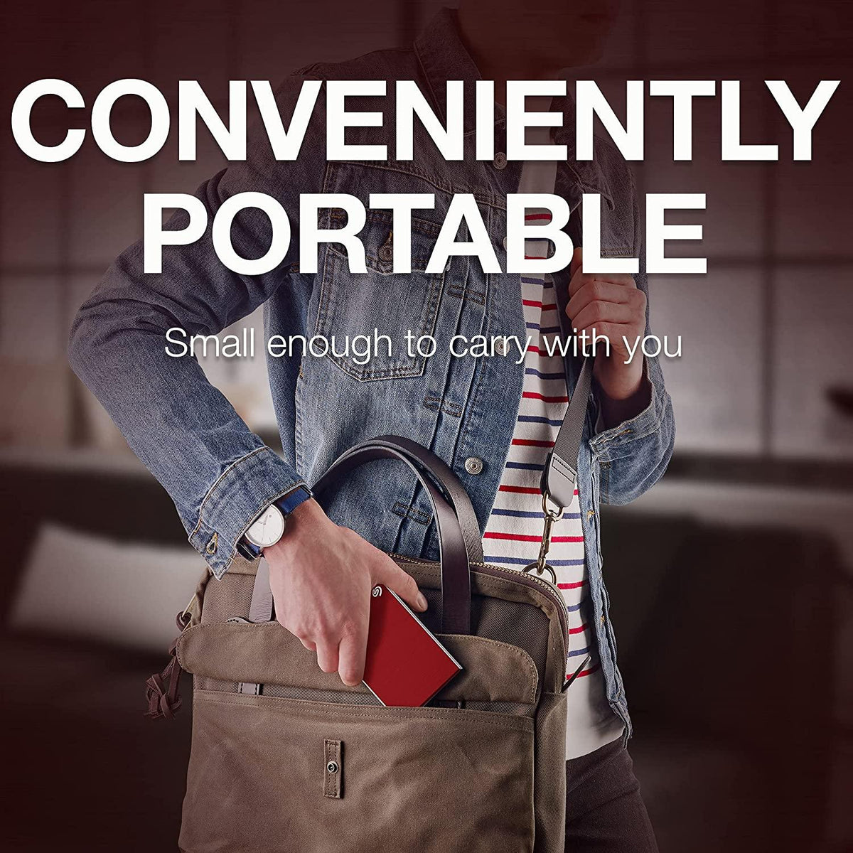 SEAGATE ONE TOUCH 1TB PORTABLE HDD WITH PASSWORD PROTECTION (RED) - DataBlitz