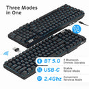 ROYAL KLUDGE RK96 Tri-Mode RGB 96 Keys Hot Swappable Mechanical Keyboard Black (Brown Switch) - DataBlitz