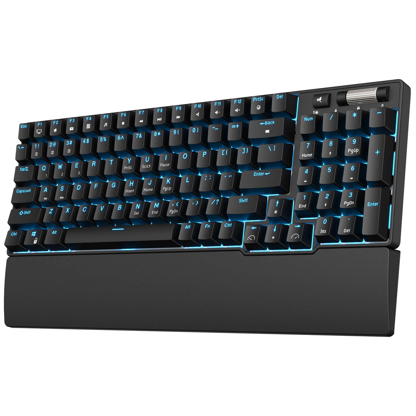 ROYAL KLUDGE RK96 Tri-Mode RGB 96 Keys Hot Swappable Mechanical Keyboard Black (Brown Switch) - DataBlitz