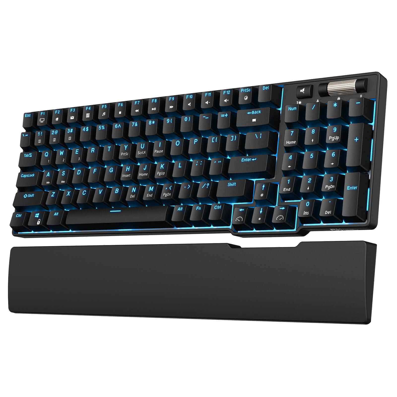ROYAL KLUDGE RK96 Tri-Mode RGB 96 Keys Hot Swappable Mechanical Keyboard Black (Brown Switch) - DataBlitz