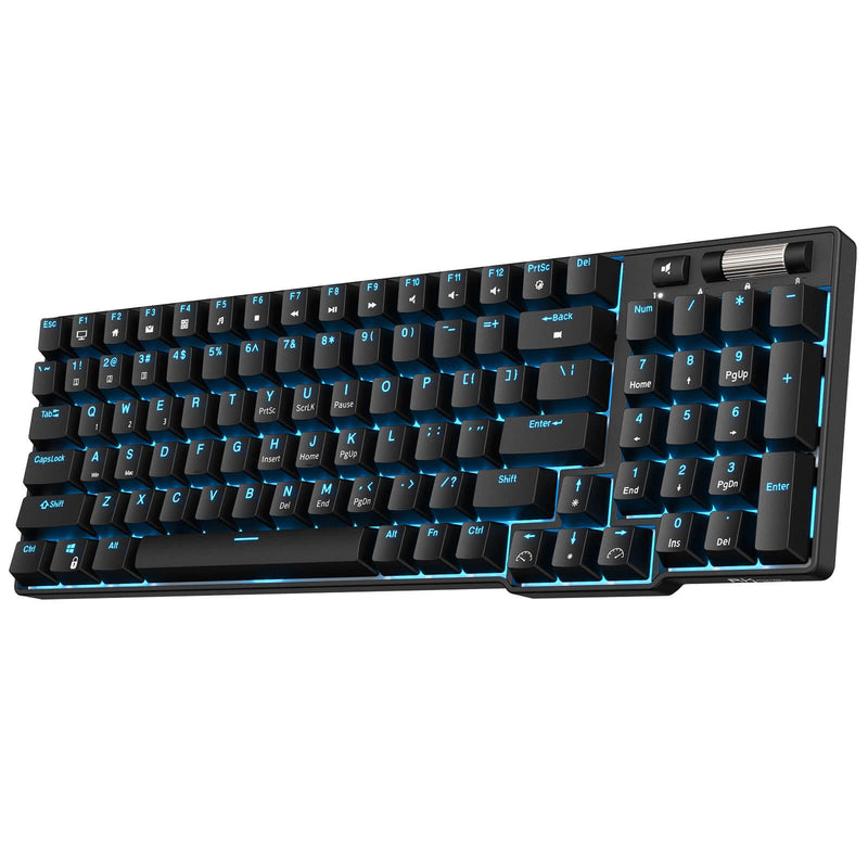ROYAL KLUDGE RK96 Tri-Mode RGB 96 Keys Hot Swappable Mechanical Keyboard Black (Red Switch) - DataBlitz