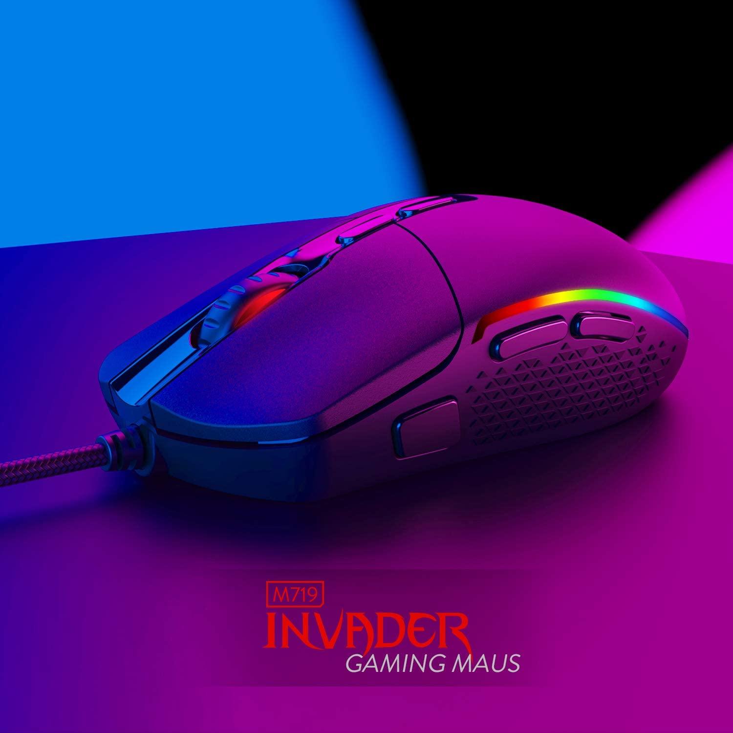 REDRAGON INVADER GAMING MOUSE (M719-RGB) - DataBlitz