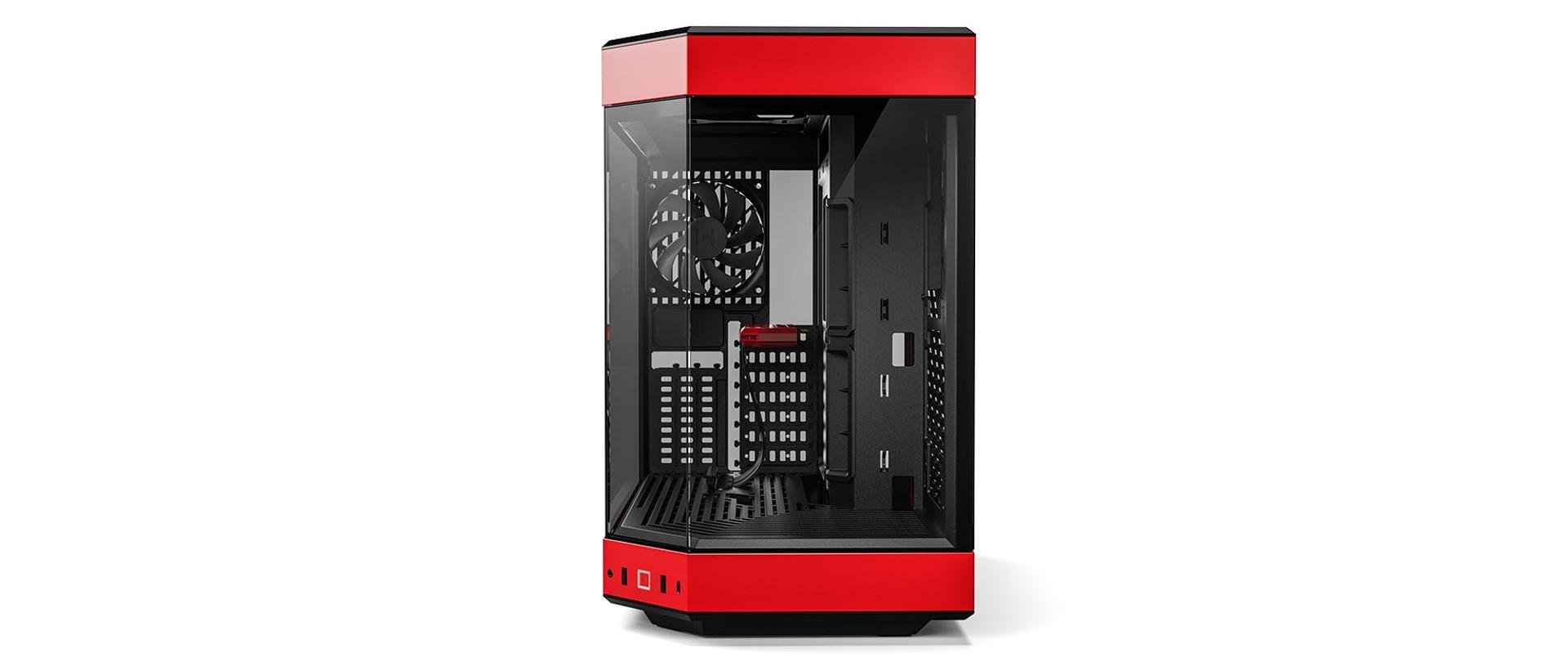 Hyte Y60 Dual Chamber Mid-Tower ATX Modern Aesthetic Case (Black/Red) - DataBlitz