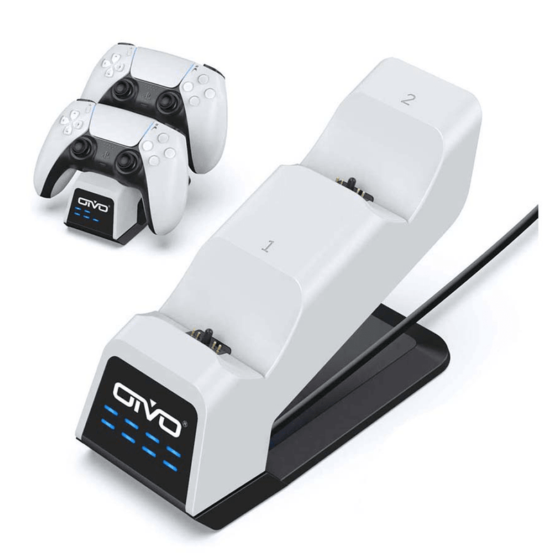 OIVO PS5 CHARGING STATION FOR P5 CONTROLLER WITH LED STRAP (WHITE) (IV-P5233B)