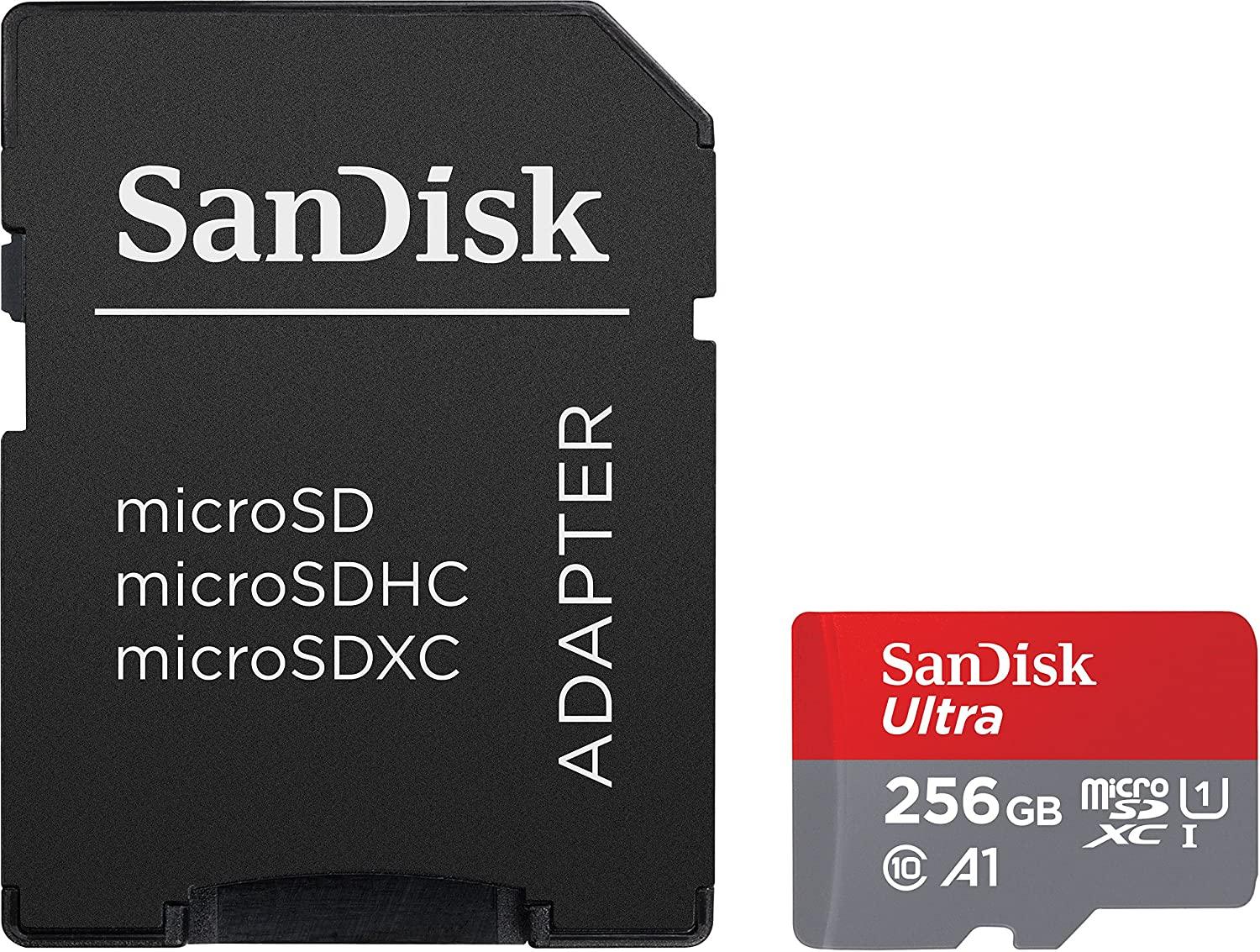SANDISK ULTRA MICROSDXC CARD UHS-1 CLASS 10 A1 (120MB/S) 256GB (W/ ADAPTER) - DataBlitz
