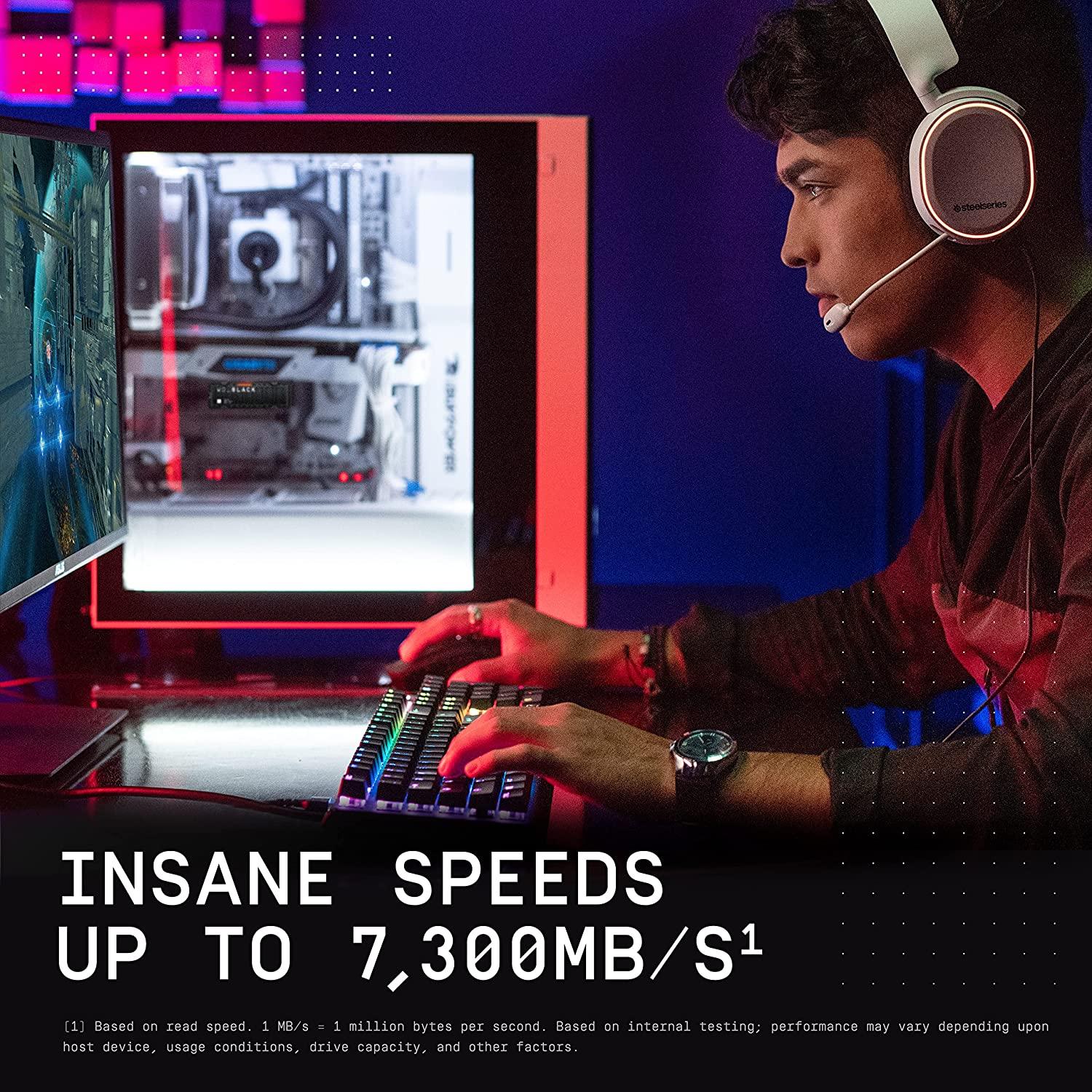 WD Black SN850X 1TB NVME Internal Gaming SSD With Heatsink Compatible W/ PS5 (WDS100T2XHE) - DataBlitz