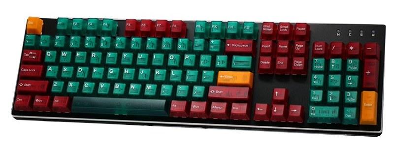 TAIHAO DOUBLE SHOT ABS-CUBIC BACKLIT KEYCAPS SET FOR CHERRY MX SWITCH (104-KEYS) (ORZ II - GREEN) (T31GN301) - DataBlitz