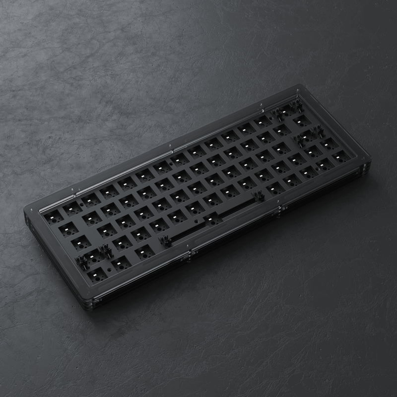 AKKO ACR64 RGB MECHANICAL KEYBOARD DIY KIT HOT-SWAPPABLE SOCKET GASKET MOUNT WITH 64-KEY LAYOUT ACRYLIC CASE (BLACK) - DataBlitz