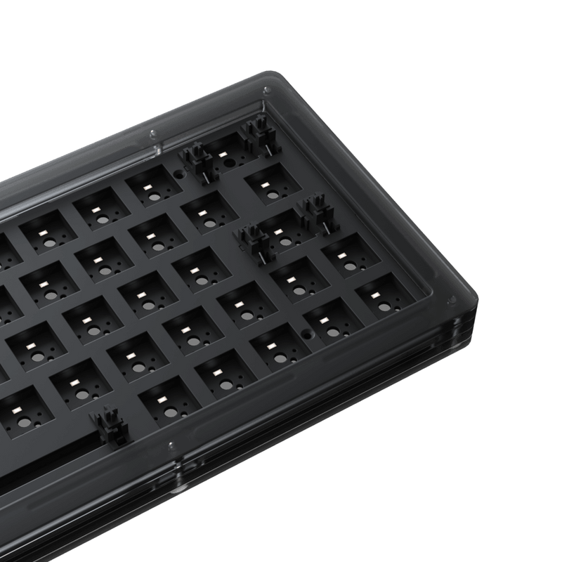 AKKO ACR64 RGB MECHANICAL KEYBOARD DIY KIT HOT-SWAPPABLE SOCKET GASKET MOUNT WITH 64-KEY LAYOUT ACRYLIC CASE (BLACK) - DataBlitz