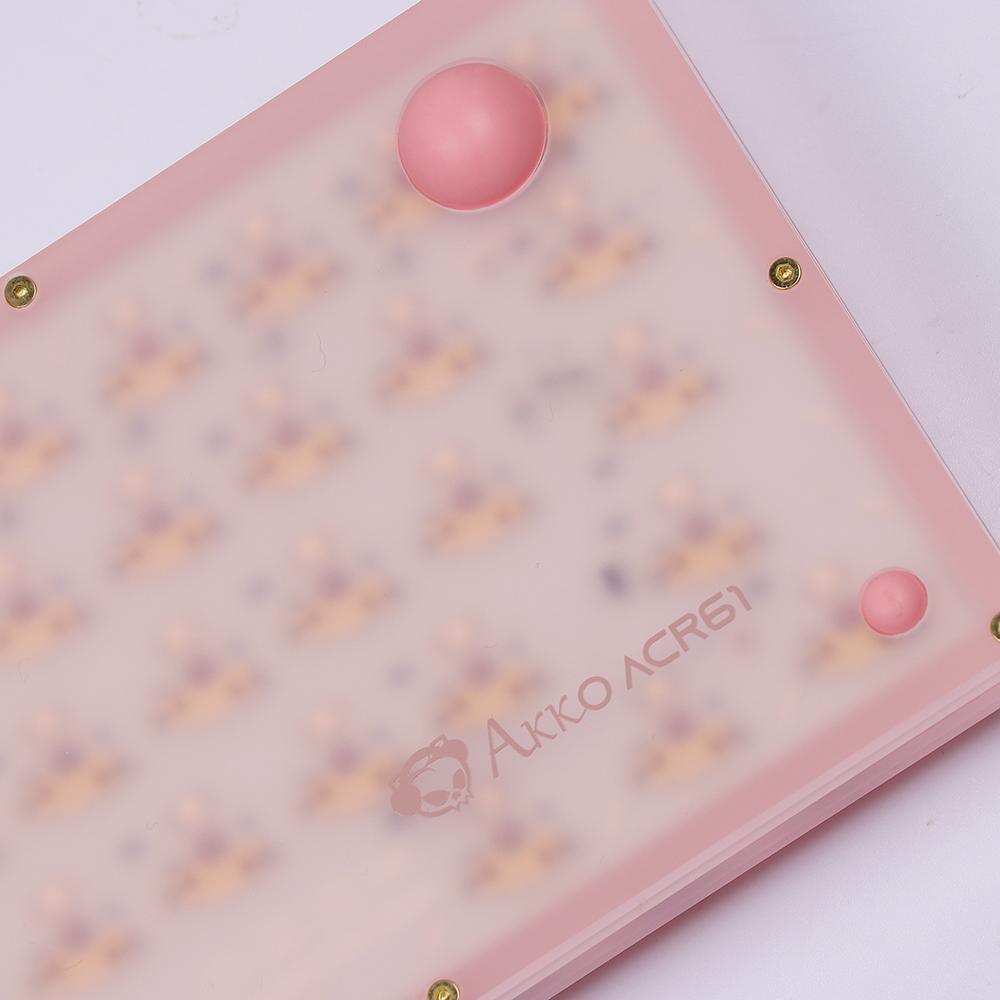AKKO ACR61 COMBO RGB HOT-SWAPPABLE ACRYLIC MECHANICAL KEYBOARD PRUNUS LANNESIANA (JELLY PINK SWITCH) - DataBlitz