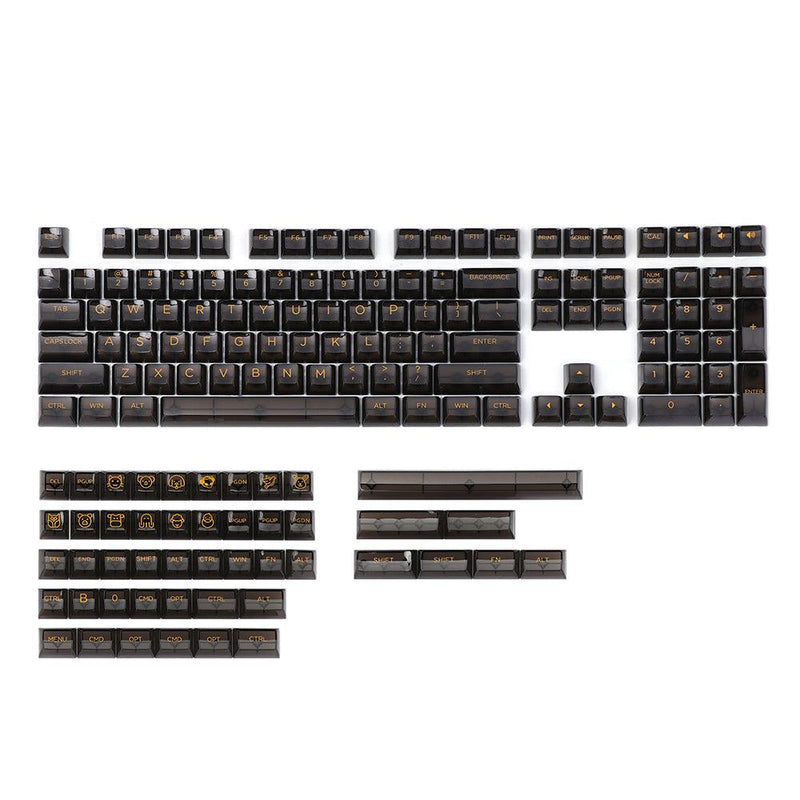 AKKO Clear Black Transparent Keycaps Set ASA 155 Keys - DataBlitz