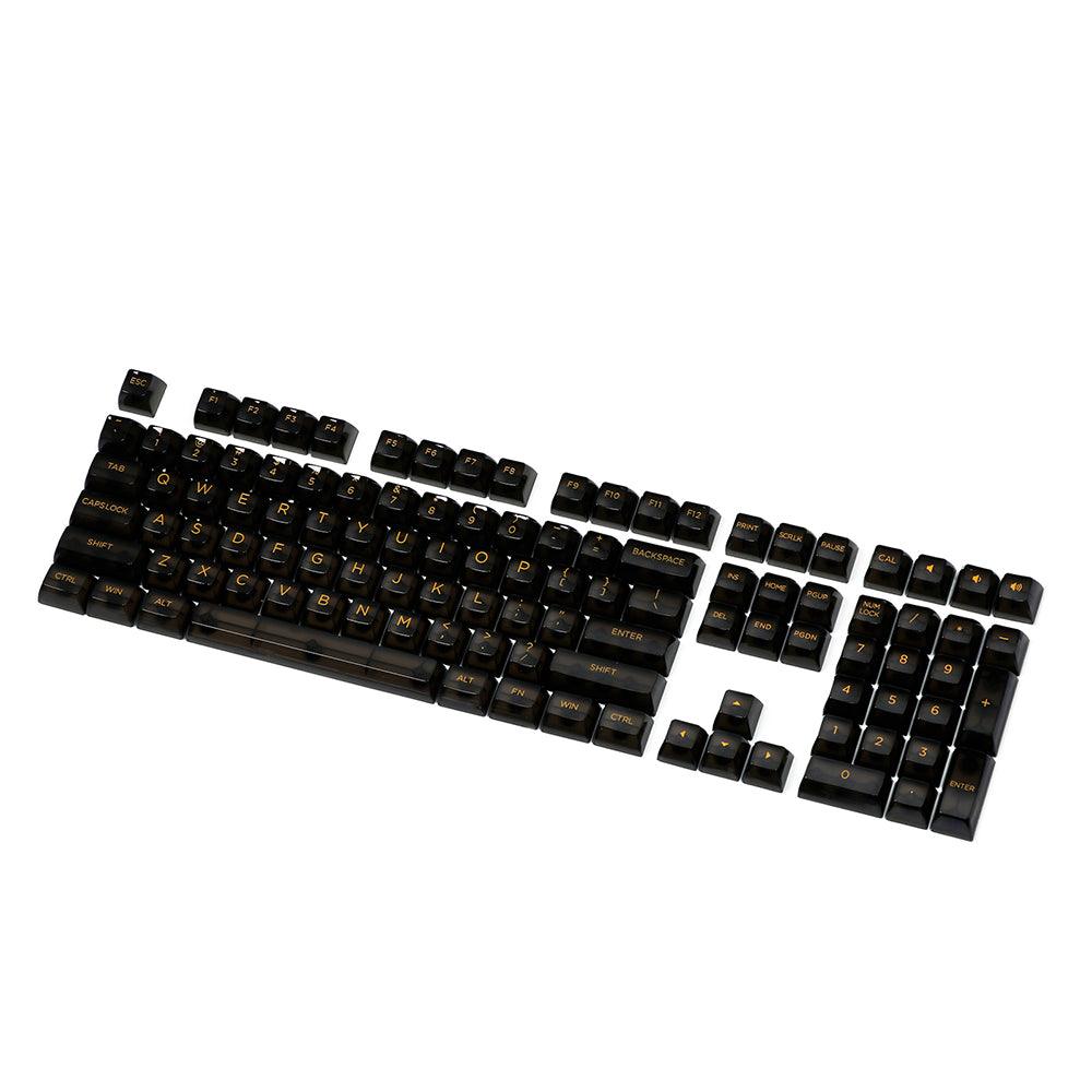 AKKO Clear Black Transparent Keycaps Set ASA 155 Keys - DataBlitz