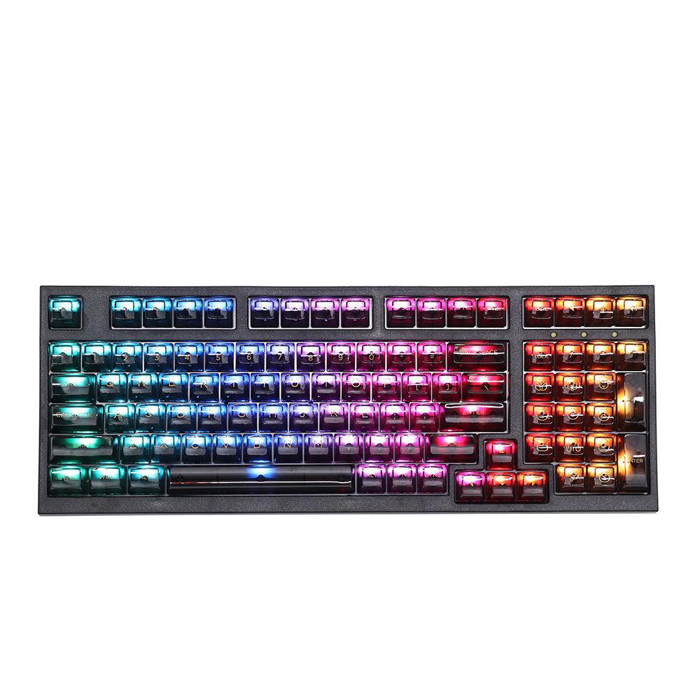 AKKO Clear Black Transparent Keycaps Set ASA 155 Keys - DataBlitz