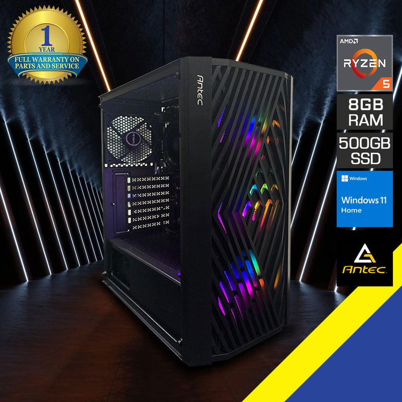 ALPHA NX291 Gaming PC | RYZEN 5 5600G | 8GB DDR4 | 500GB NVME M.2 SSD | Windows 11 Home - DataBlitz