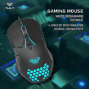 Aula Wind F809 Wired Gaming Mouse With Marco Programmable 4 Speed Dpi Multiple Backlight Modes Seven-Color Breath - DataBlitz