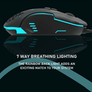 Aula Wind F809 Wired Gaming Mouse With Marco Programmable 4 Speed Dpi Multiple Backlight Modes Seven-Color Breath - DataBlitz