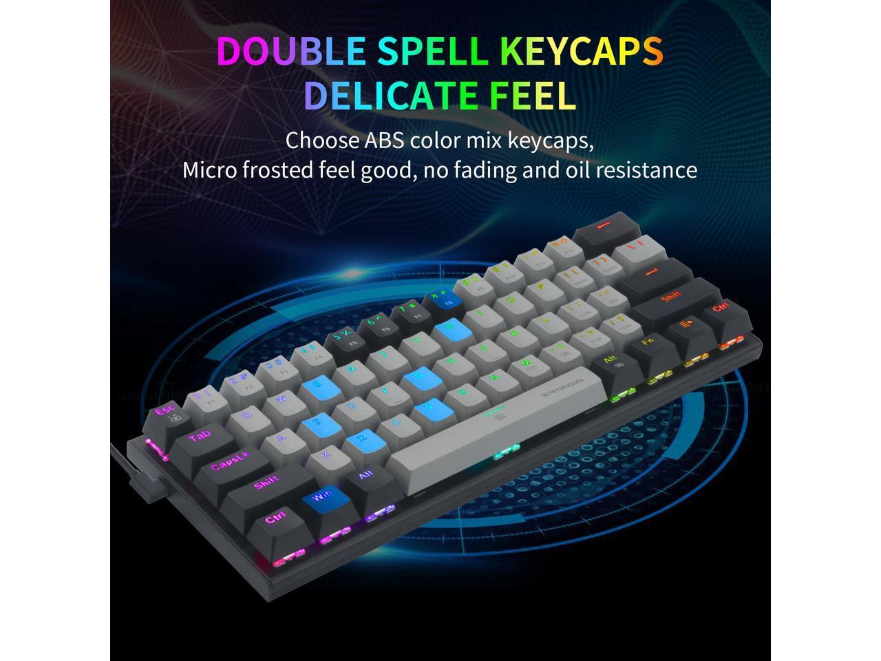 E-YOOSO Z-11 RGB 61 Keys Hot Swappable Mechanical Keyboard Gray/Black (Red Switch) - DataBlitz
