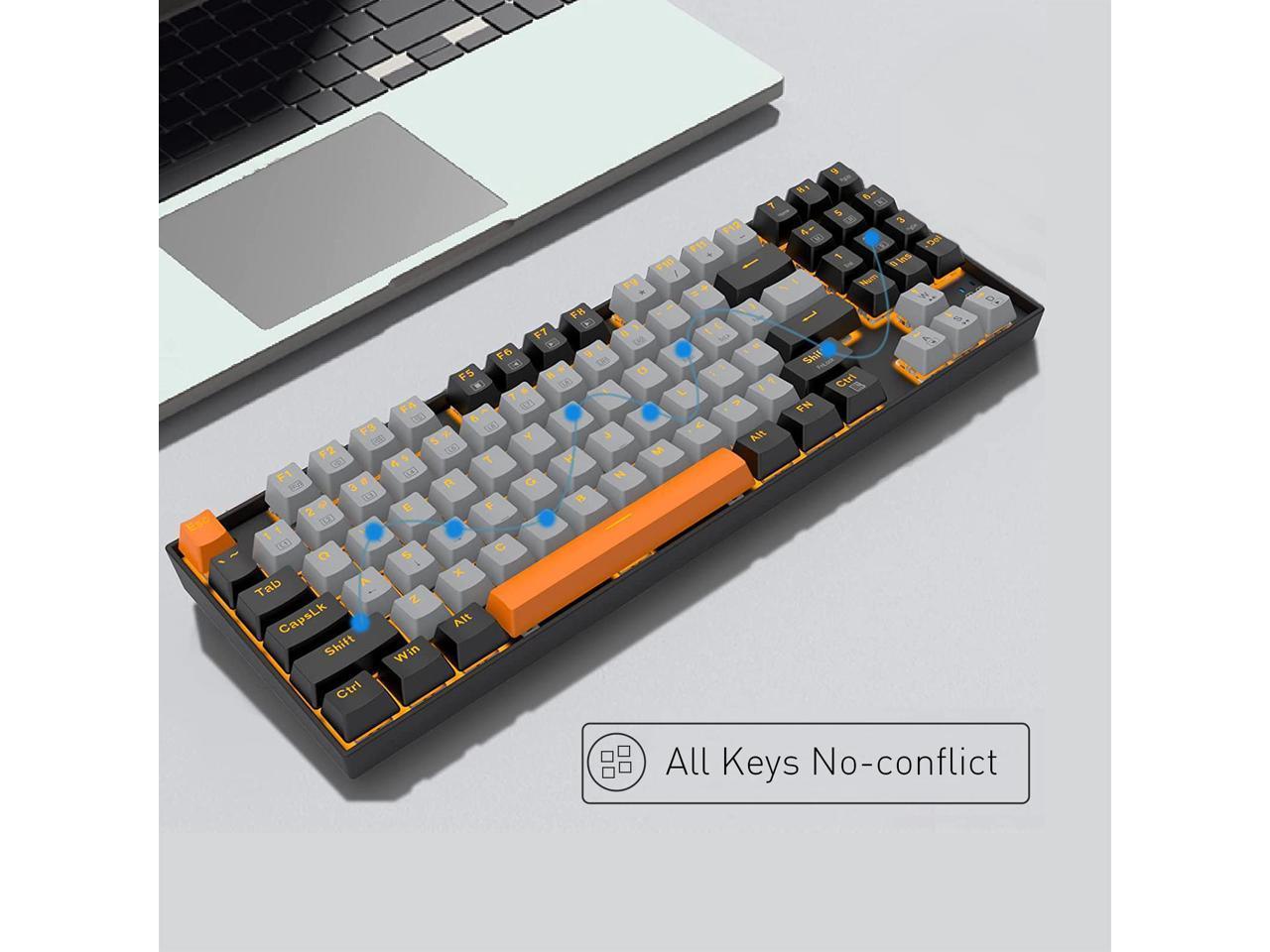 E-YOOSO Z-13 Single Light 89 KEYS Mechanical Keyboard Gray/Black (Red Switch) - DataBlitz