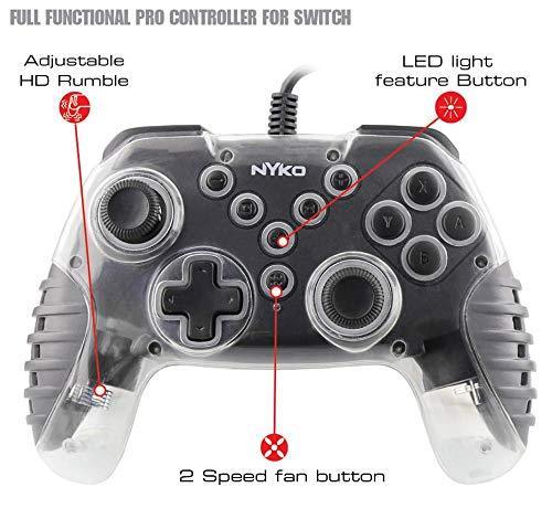 NYKO NSW AIR GLOW LED FAN-COOLED WIRED CONTROLLER W/ FORCE FEEDBACK FUNCTION MULTICOLOR - DataBlitz