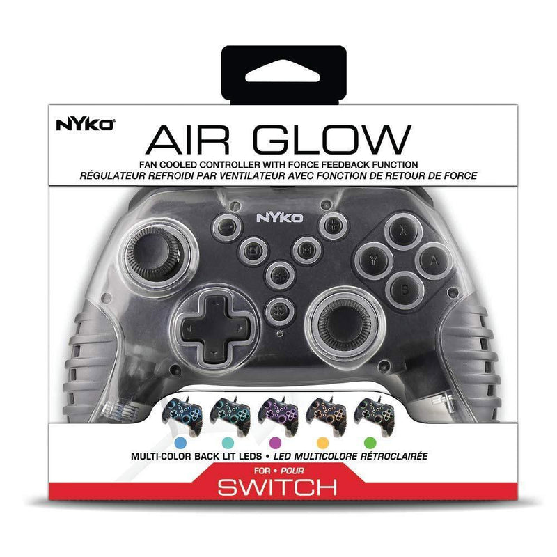 NYKO NSW AIR GLOW LED FAN-COOLED WIRED CONTROLLER W/ FORCE FEEDBACK FUNCTION MULTICOLOR - DataBlitz