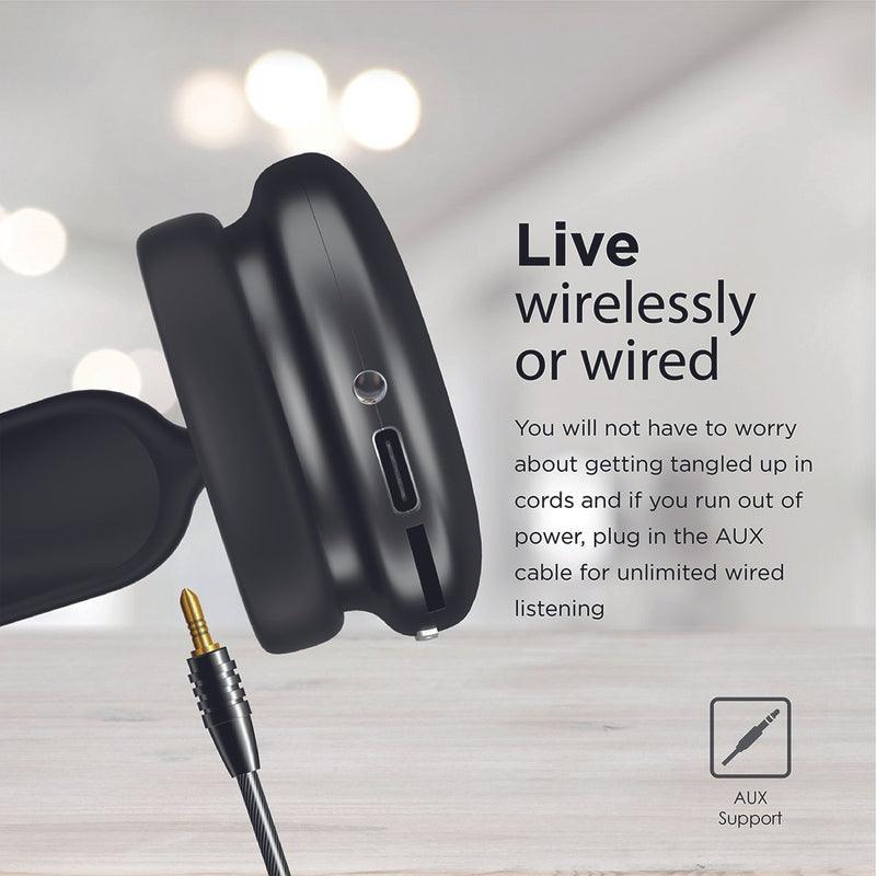 PROMATE AIRBEAT HIGH FIDELITY STEREO WIRELESS HEADPHONE (BLACK) - DataBlitz