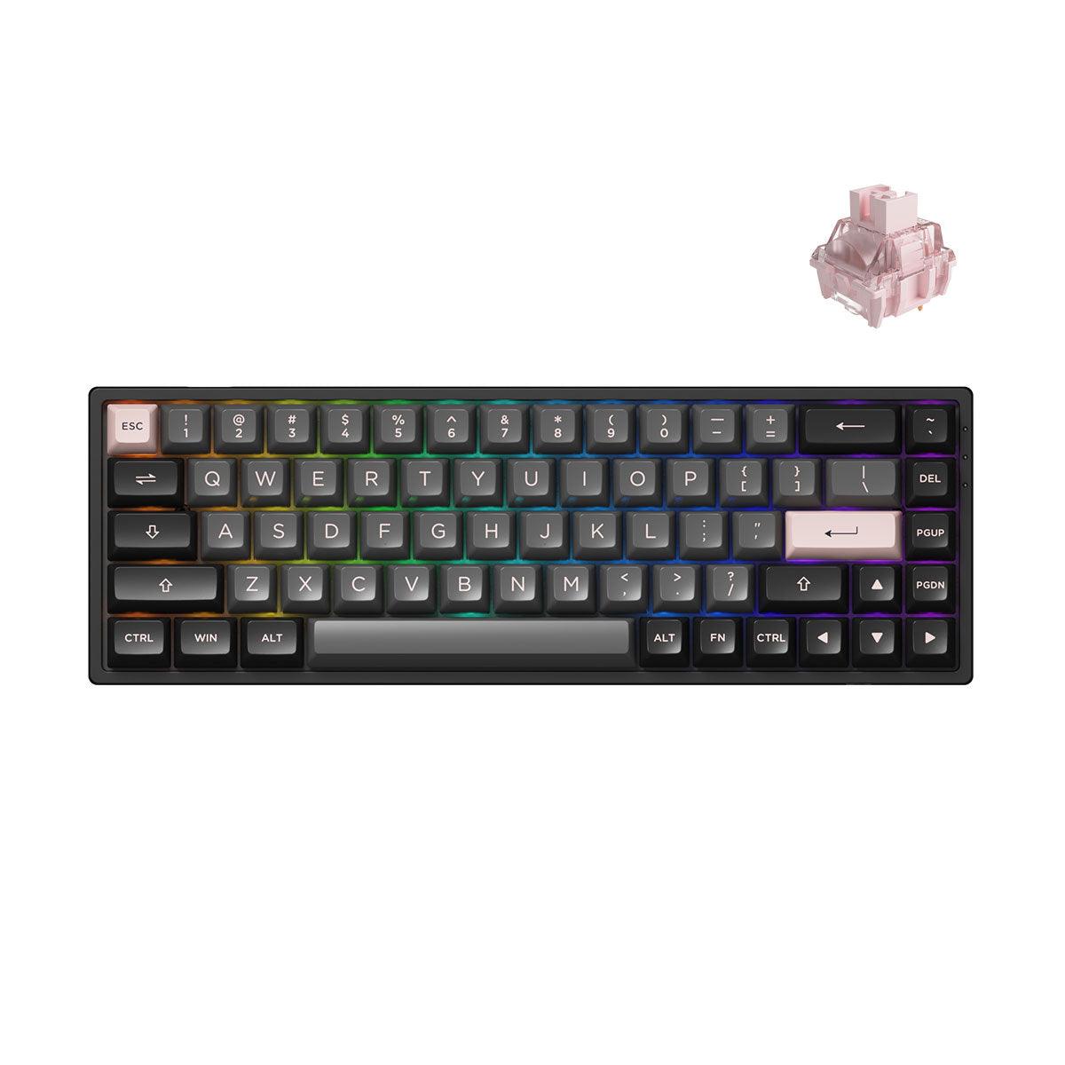 AKKO Black & Pink 3068B Plus Multi-Modes RGB Mechanical Keyboard (AKKO X TCC Princess) - DataBlitz