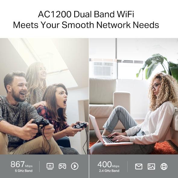 TP-Link AC1200 Dual-Band Wi-Fi Router (Black) (Archer C64) - DataBlitz