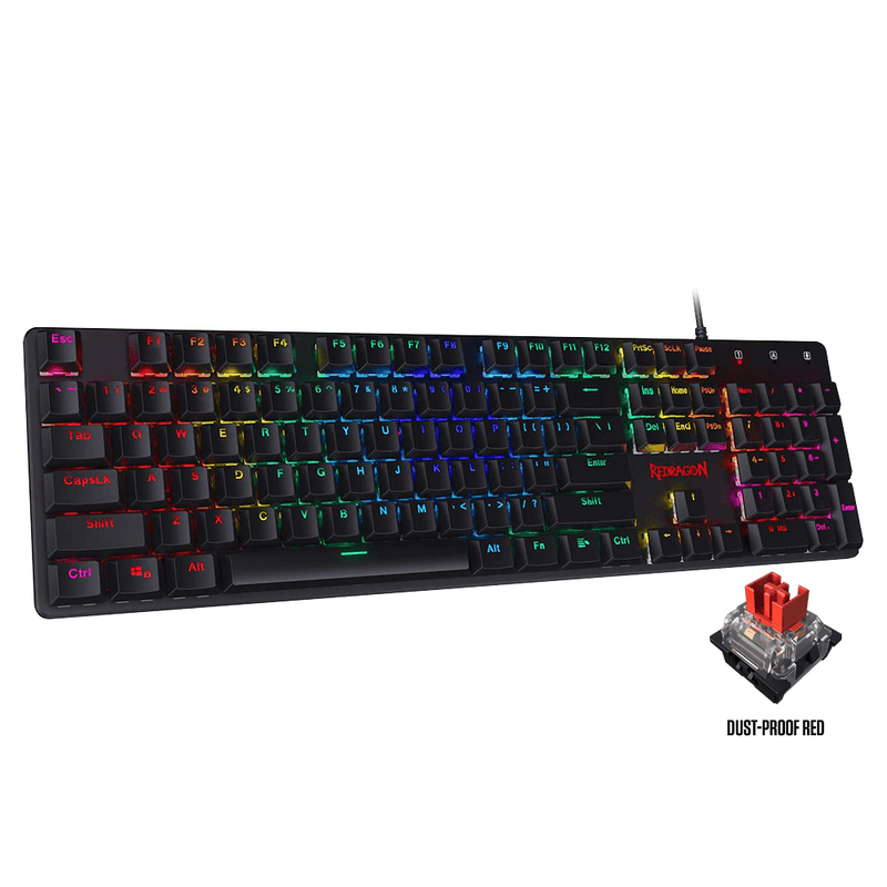 REDRAGON SHRAPNEL MECHANICAL GAMING KEYBOARD (DUST-PROOF RED) (K589RGB) - DataBlitz